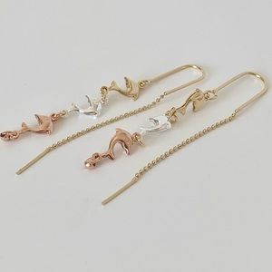 Gold filled threader earring